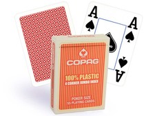 COPAG 4 ÉQUILIBRE 100% PLASTIQUE CARTES DE POKER CASINO JUMBO INDEX ROUGE NEUF
