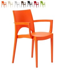 Chaise de Jardin en Polypropylène avec Accoudoirs Fauteuil Paris Grand Soleil