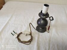 Ancienne Lampe de bureau, Chevet en étain Rama Peltro