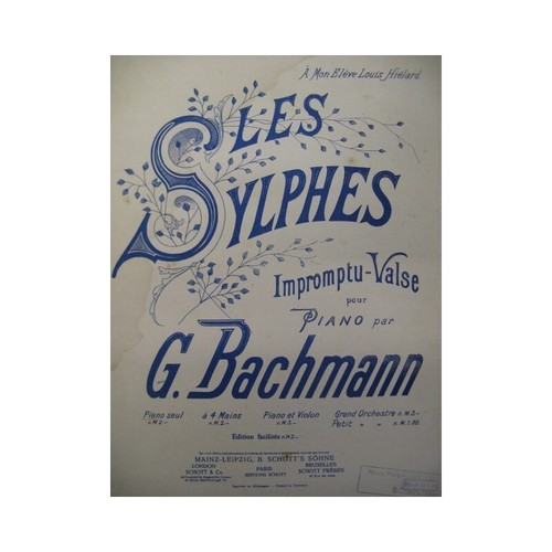 Bachmann les sylphes piano - bachmann, g.