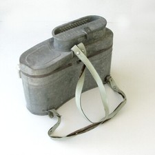 Très grande bourriche dorsale à poissons en Zinc Maurer Nasse seau à vifs Mod 2