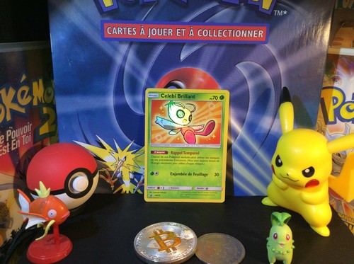 Carte pokemon celebi - carte, brillant