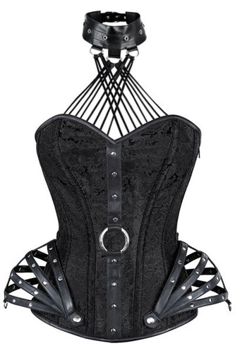 Corset burlesque gothique noir