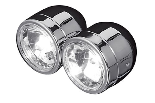 Double phare chromé ducati - double,