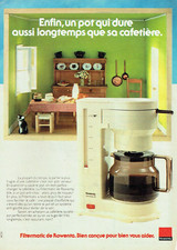 Publicité Advertising 04.24  1981  Rowenta cafetière éléctrique Filtermatic