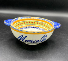 Joli bol à oreilles ancien Henriot Quimper prénom Marcelle Bretagne