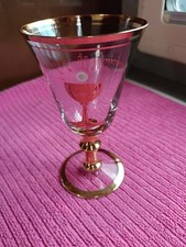Beau verre de communion ancien doré a l'or fin  comme neuf