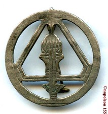 INDOCHINE Gendarmerie Forces Armées Caodaistes, insigne de béret fab Locale