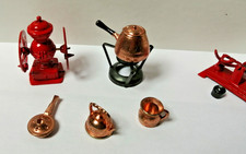 Petit Lot de miniatures d'objets de cuisine, métal pour maison de poupées