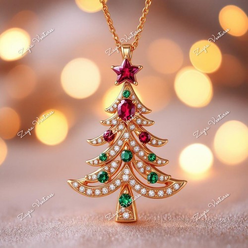 Collier pendentif sapin - collier,