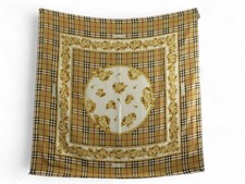 NEUF FOULARD BURBERRY EN SOIE CHECK TARTAN CARRE 90 CM + BOITE SCARF NEW 490€
