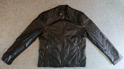 Blouson noir uni esprit - , motard