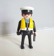PLAYMOBIL (Z3124) PORT - Officier Homme Policier Vedette Patrouille Douane 5263