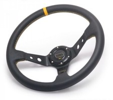 Volant tulipé 350mm Course, Rallye, Circuit, Drift avec Klaxon