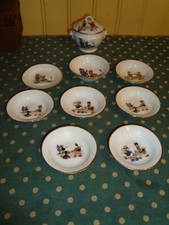 SUPERBE ET ANCIENNE DINETTE DE POUPEE DECOREE STYLE GERMAINE BOURRET ENFANTS