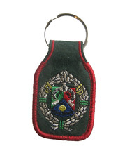 PORTE CLES TISSUS BRODE DOUBLE FACE CAVALERIE LEGION ETRANGERE 1° REC