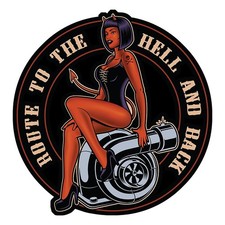 STICKER PIN UP VINTAGE GARAGE