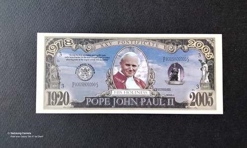 Billet dollar le pape - le,