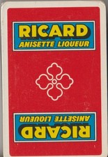 JEU DE 52 CARTES  : RICARD ANISETTE LIQUEUR