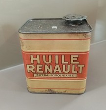 ANCIEN BIDON HUILE RENAULT EXTRA VISQUEUSE. 