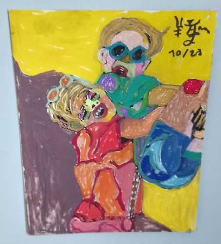 Chahut feutres acrylique - le, chahut"