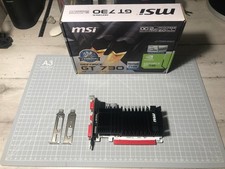 MSI Carte Graphique NVIDIA GT 730 2 Go PCI-E Silencieuse Demi Largeur (+ BOÎTE)