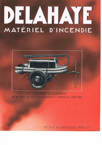 Delahaye materiel incendie - , d'incendie