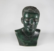 Buste homme patine verte