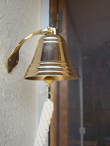 Cloche murale laiton massif - cloche,