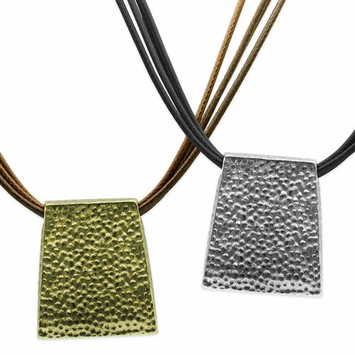 Pendentif martelées chaînes - pendentif,