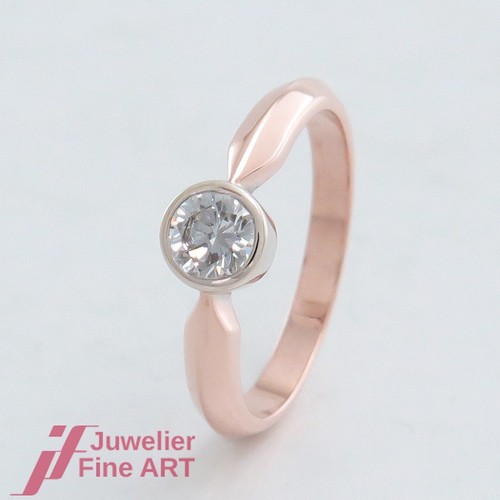 Bague solitaire brillante - , avec