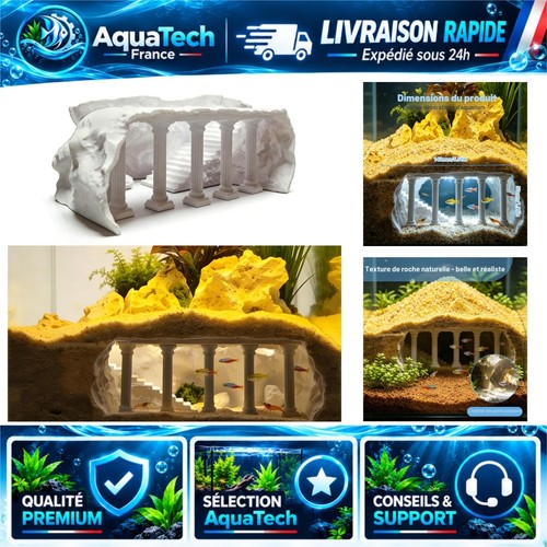 Cachette aquarium effet bois - effet,