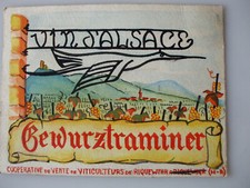  unique maquette gouache etiquette  vins alsace gewurztraminer riquewihr n°1