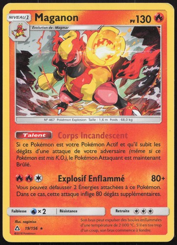 Carte pokémon maganon 156 - carte,