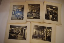 5 Photos mobilier de paquebot 1950 par Albert Susterre