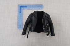 HOT TOYS - DX 10 - T 800 - TERMINATOR - VESTE EFFET CUIR NOIR - TBE - 1/6