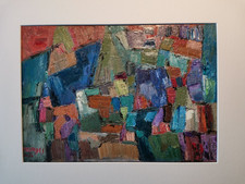 Huile sur carton/abstrait