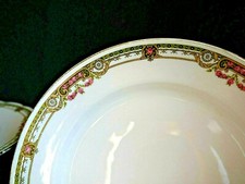 Service à dessert Limoges  GDA décor rose et vert vers 1900