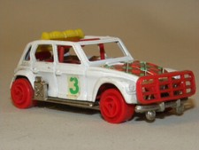 VINTAGE ANCIENNE VOITURE MINIATURE MAJORETTE SERIE 200 DYANE RALLYE RAID N°231