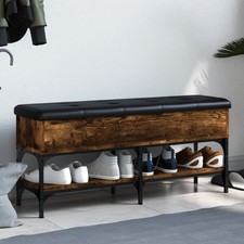 Banc à Chaussures Siège Rangement Salon Chêne Marron Bois d'Ingénierie vidaXL