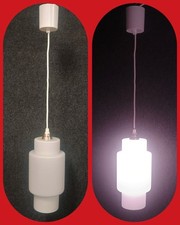 1 Suspension Vintage 60 Verre Opalin Style Scandinave