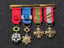 Medailles miniatures : Portée de médailles Legion honneur ONM croix de guerre