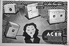 PUBLICITÉ 1955 CUISINIÈRE ACER GAZ ÉLECTRICITÉ CHARBON RÉCHAUD - ADVERTISING