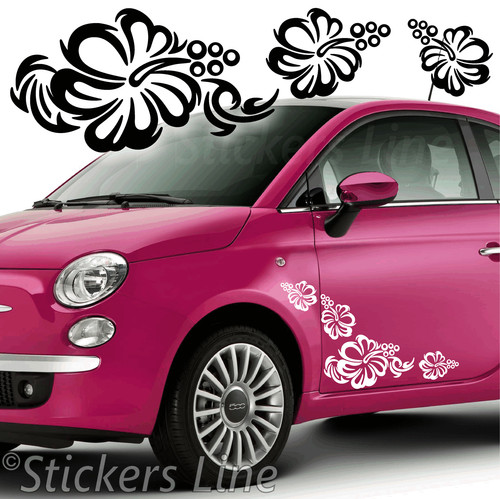 Adhésifs fleurs auto moto - fleurs,