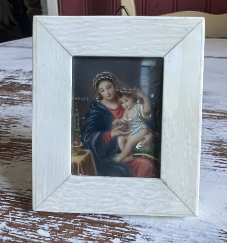 Portrait miniature ancien - portrait,