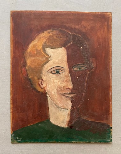 Portrait huile sur panneau de - portrait,,