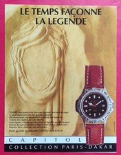 Publicité de presse 1989 Montre TENERE de la Collection PARIS-DAKAR - CAPITOL.
