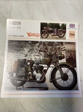Norton 500 cm3 16H 1940 fiche carte moto de collection Atlas