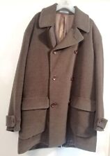 "KENZO HOMME" Un manteau en lainage brun vert TAILLE 52