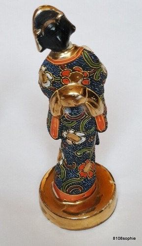 Geisha satuette kutani figure - kutani,